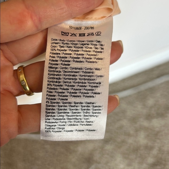 Halston SHYLA DRESS IN LACE SEQUIN Bronze NWT - Picture 5 of 12